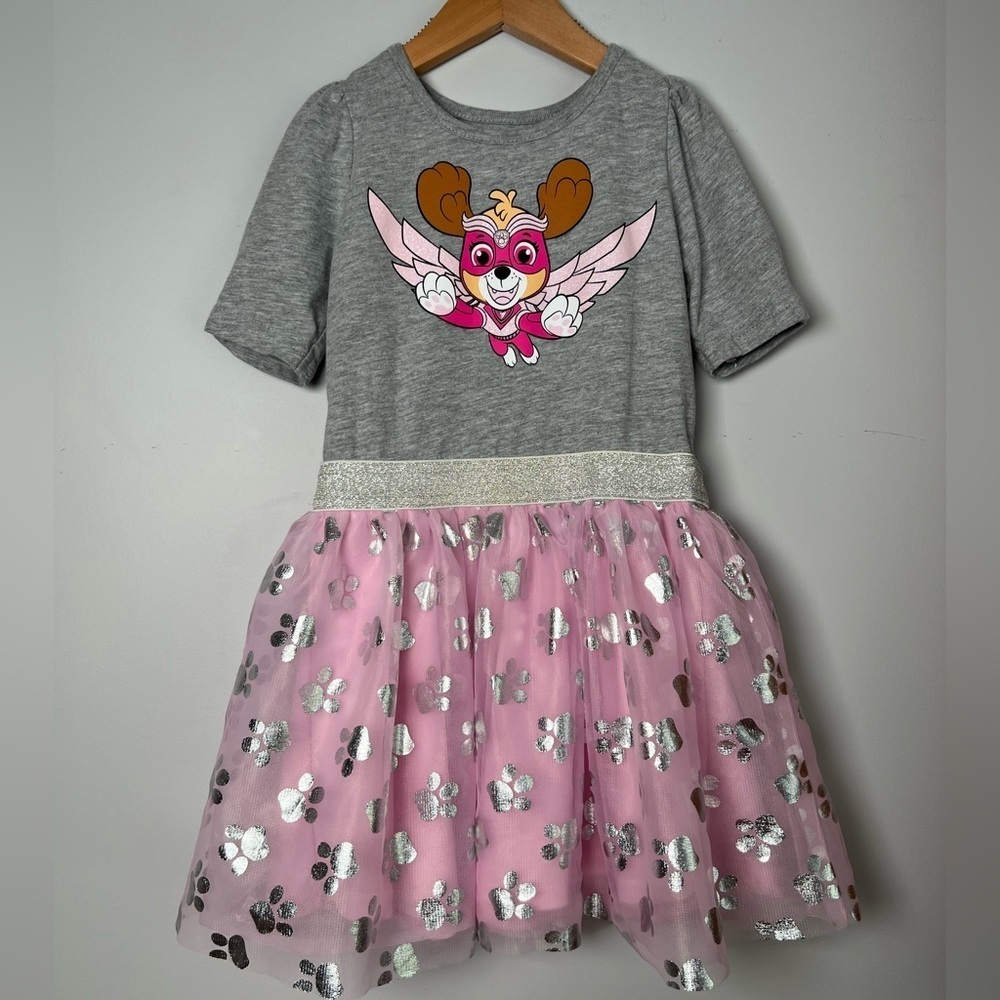 Nickelodeon Paw Patrol Skye Superhero Dress Pink Grey 4T Girls